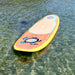 CMP Cruiser Bamboo Turtle Stand Up Paddleboard Package side angle view in water