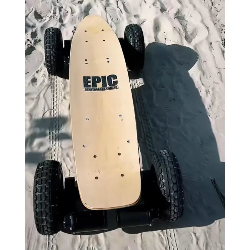 EPIC Dominator Electric Skateboard beach top view