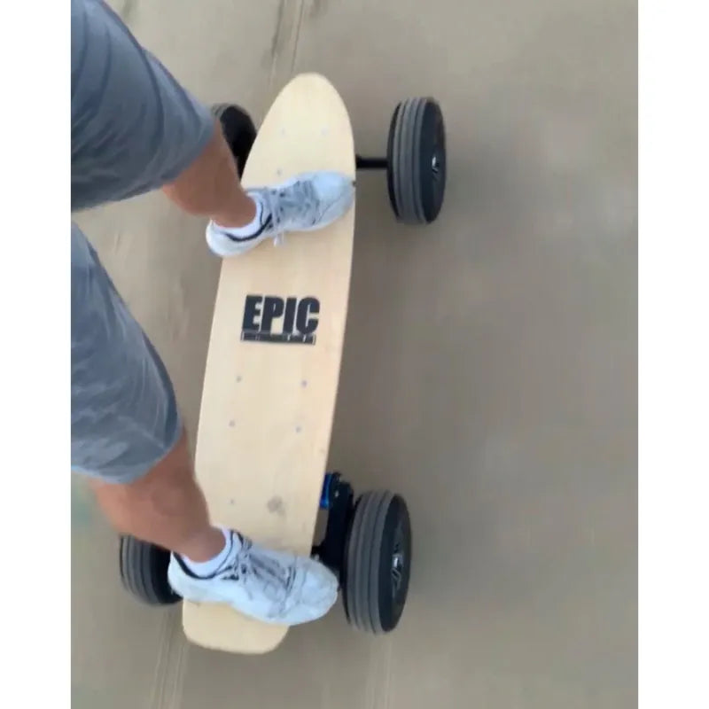 EPIC Dominator Electric Skateboard rider top view