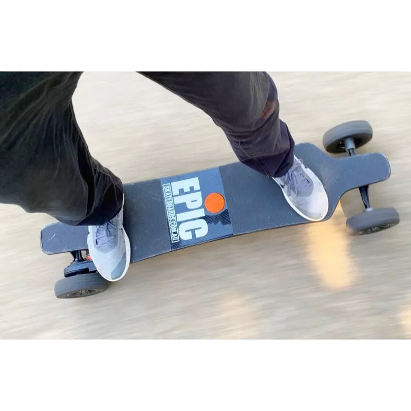 EPIC Racer 3200 Carbon Dual Pro Electric Skateboard rider top view