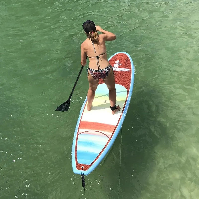 FUNKY SUPS Tutti Frutti Stand Up Paddle Board rider on water