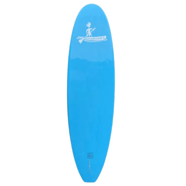 FUNKY SUPS Tutti Frutti Stand Up Paddle Board Package bottom blue, "FUNKY SUPS" logo