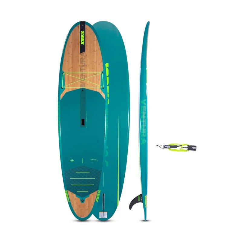 JOBE Ventura 10.6 Bamboo Stand Up Paddle Board Deck / Bottom / Rail view