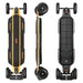 MEEPO Ninja Hurrican Bamboo Electric Skateboard "Meepo" logo, Deck, Rail, Bottom/Battery view "Meepo" logo, Deck, Rail, Bottom/Battery view