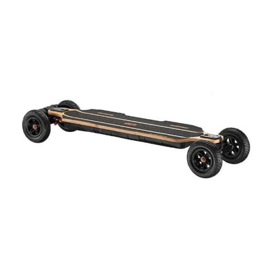 MEEPO Ninja Hurrican Bamboo Electric Skateboard Deck, Meepo 175S Pneumatic Tyres front angle view
