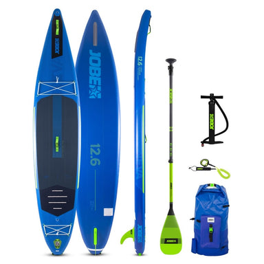 JOBE Neva 12.6 Inflatable Stand Up Paddle Board Package Deck / Bottom / Rail / Paddle / Leash / Pump / Bag