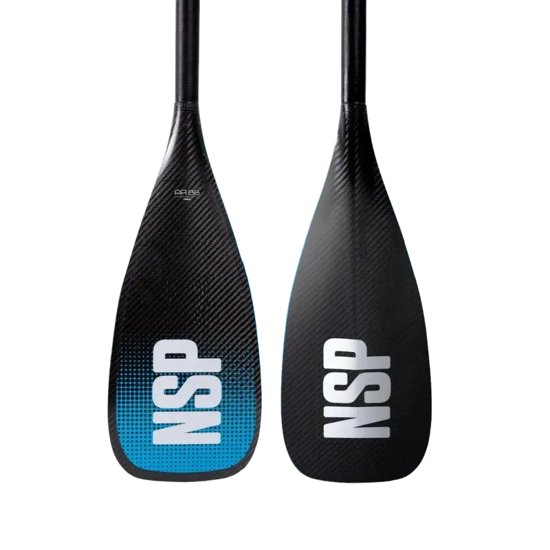 NSP Allrounder 86 30% Carbon Hybrid Adjustable Paddle Blade detail "NSP" logo