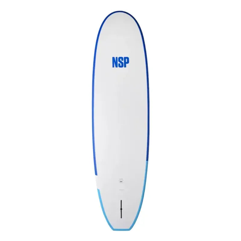 NSP Cruise Elements Stand Up Paddle Board White Squash Tail Bottom view "NSP" logo