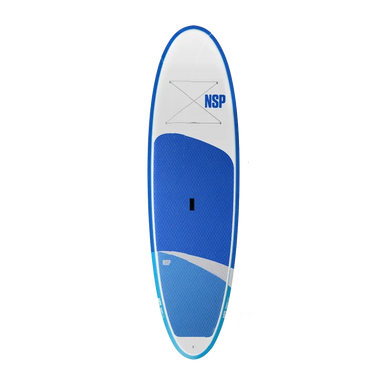 NSP Cruise Elements Stand Up Paddle Board White "NSP" logo EVA Deck Pad Centre Ledge Handle Bungee Storage Round Tail