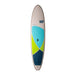 NSP DC Super X 2021 Surf Stand Up Paddle Board Green Blue Aqua Thermoformed EVA Deck "DC SURF SUPER X" "NSP" logo Centre Ledge Handle Swallow Tail