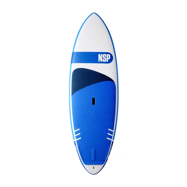NSP DC Surf Elements Stand Up Paddle Board Wide-bodied Deck Blue/White "NSP" logo