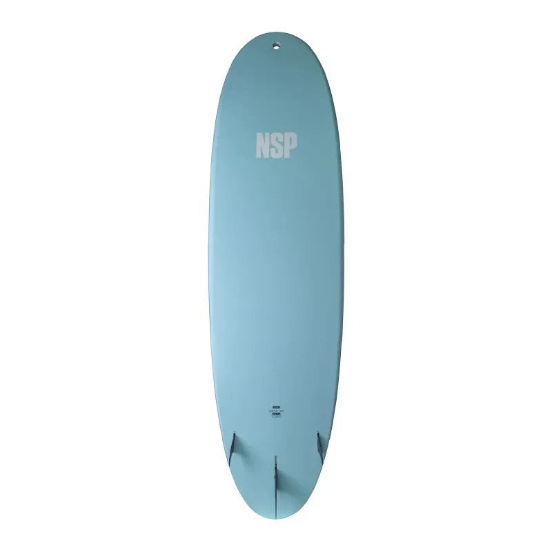 NSP Voyager - D Tech Stand Up Paddle Board Bottom (blue) "NSP" logo, Tri-fin
