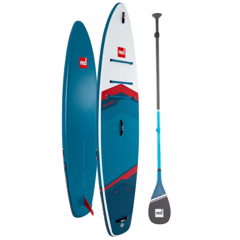 RED PADDLE 11'3" Sport MSL iSUP Package Blue Hybrid Paddle Blue