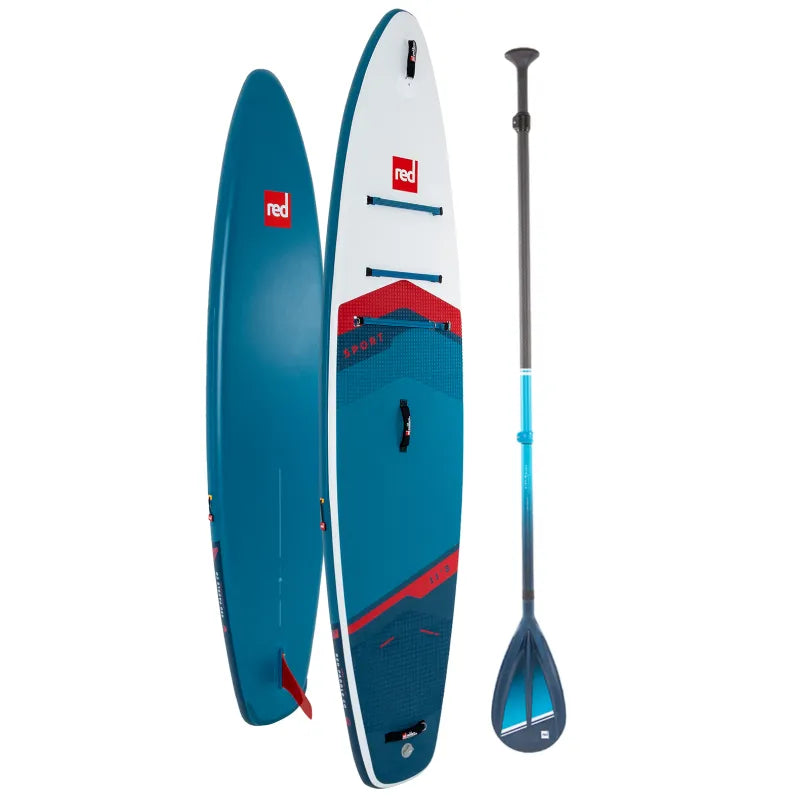 RED PADDLE 11'3" Sport MSL iSUP Package Blue Tough Hybrid Paddle Blue