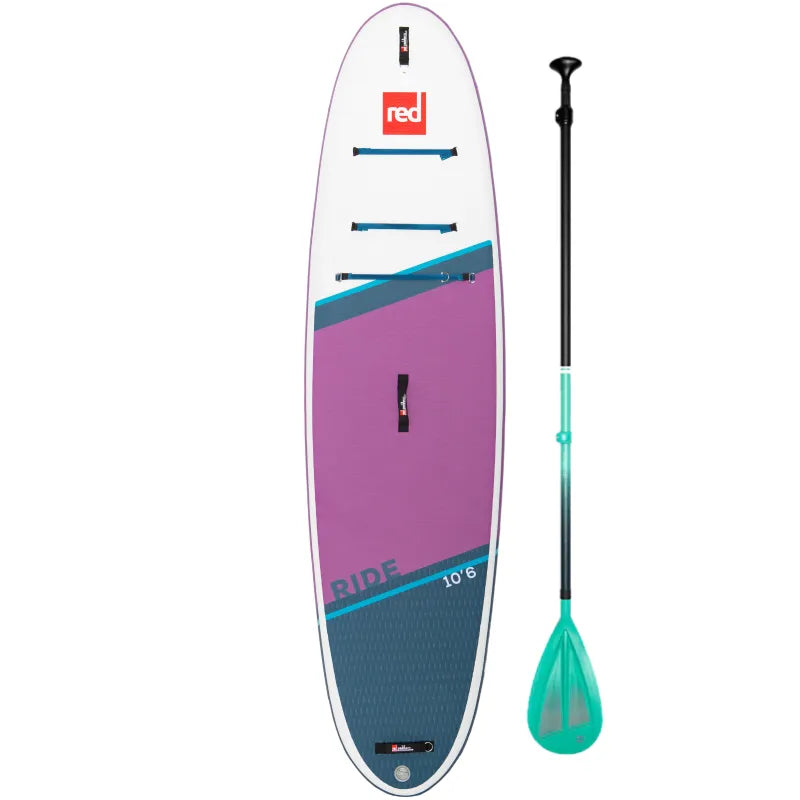 RED PADDLE Ride 9'8" iSUP Purple SE Cruiser Tough Paddle Green