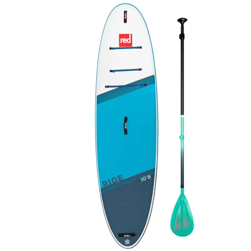 RED PADDLE Ride 10'8" iSUP Blue Cruiser Tough Paddle Green