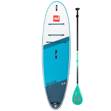 RED PADDLE Ride 9'8" iSUP Blue Cruiser Tough Paddle Green