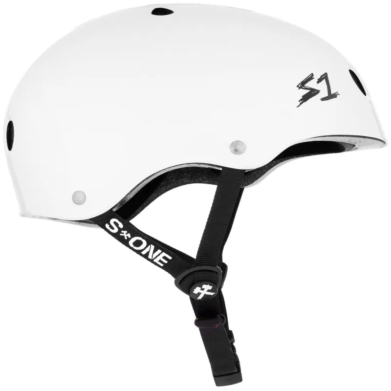 S-ONE HELMET Lifer White Gloss side view