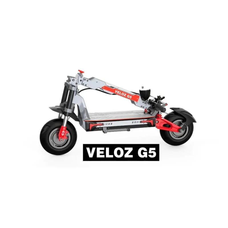 VELOZ G5 5000W All Terrain Electric Scooter folded side view left 