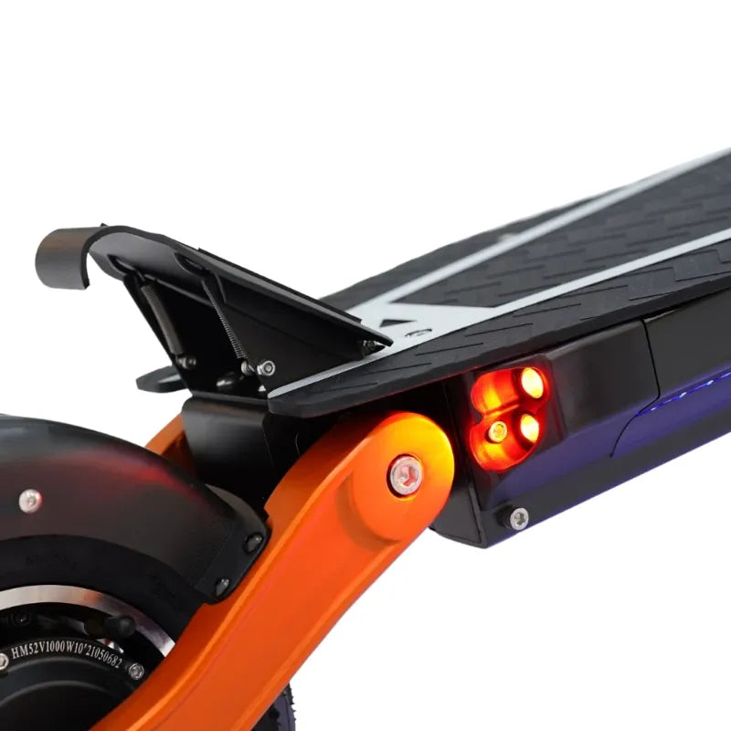 VELOZ X2 Dual Motor 2400W Electric Scooter Orange light side angle