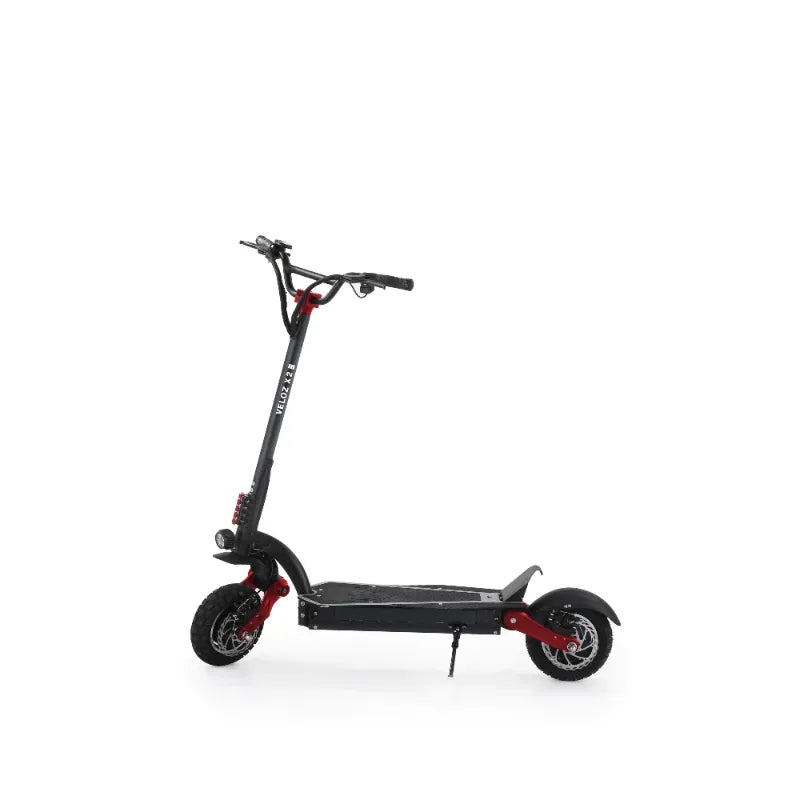 VELOZ X2 Dual Motor 2400W Electric Scooter Red left side view