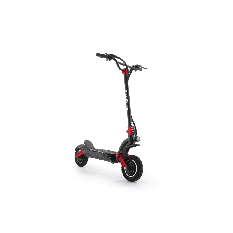 VELOZ X2 Dual Motor 2400W Electric Scooter Red right front angle view