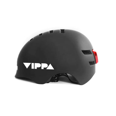 VIPPA Diamond LED Helmet Black left "VIPPA" logo