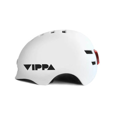 VIPPA Diamond LED Helmet White left "VIPPA" logo